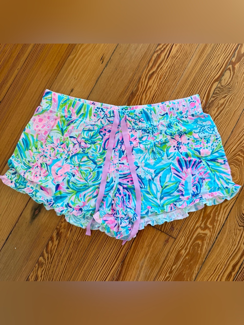 Lilly Pulitzer Lilly’s Favorite Things Pajama Shorts Ruffles Small S